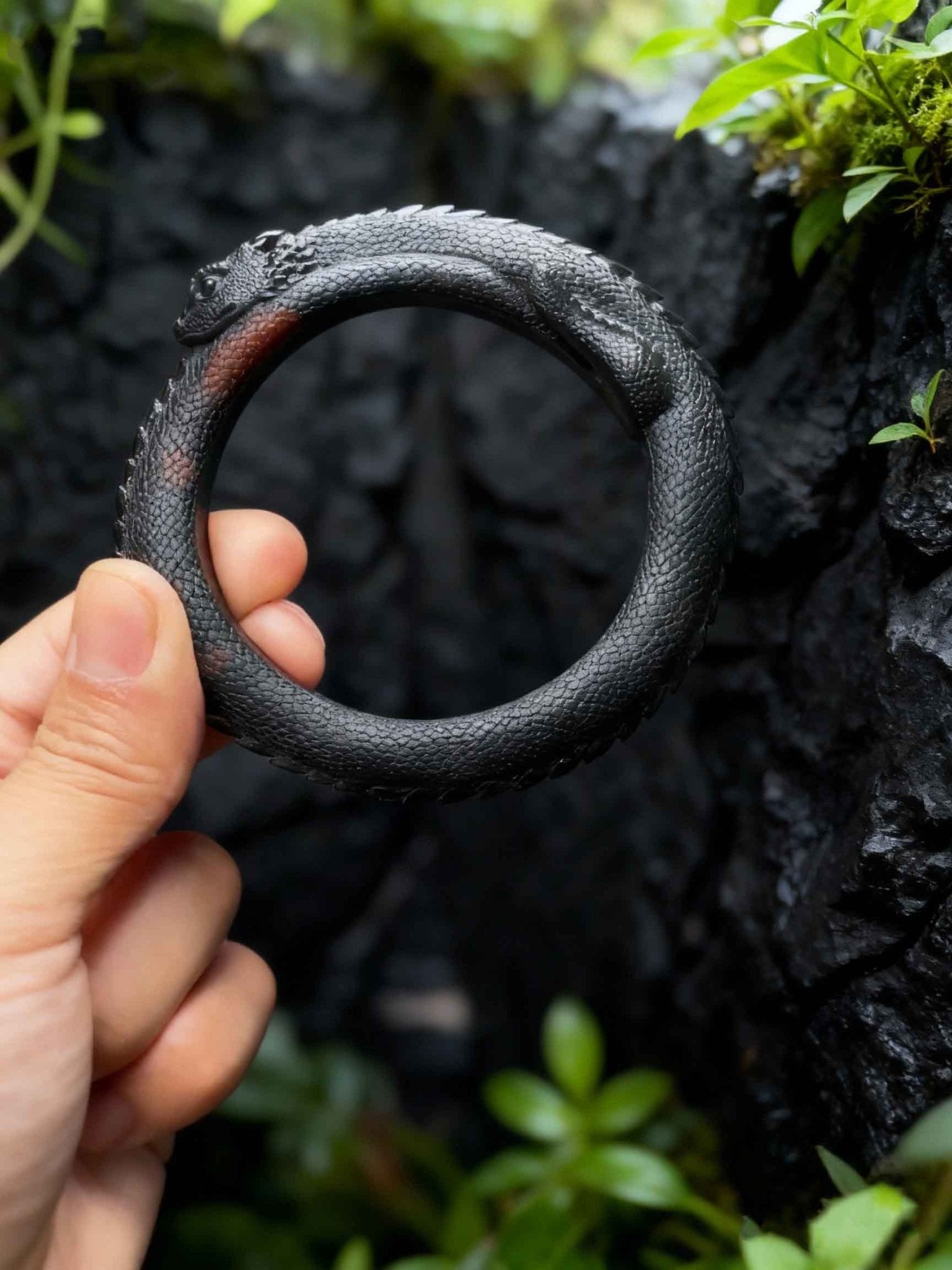 Obsidian Dragon Bangle - WildFire Atelier