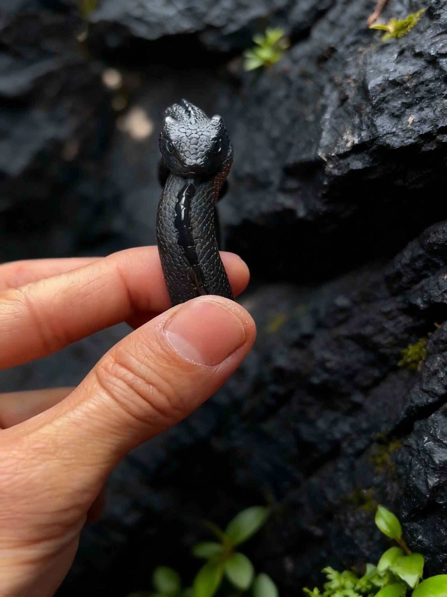 Obsidian Dragon Bangle - WildFire Atelier