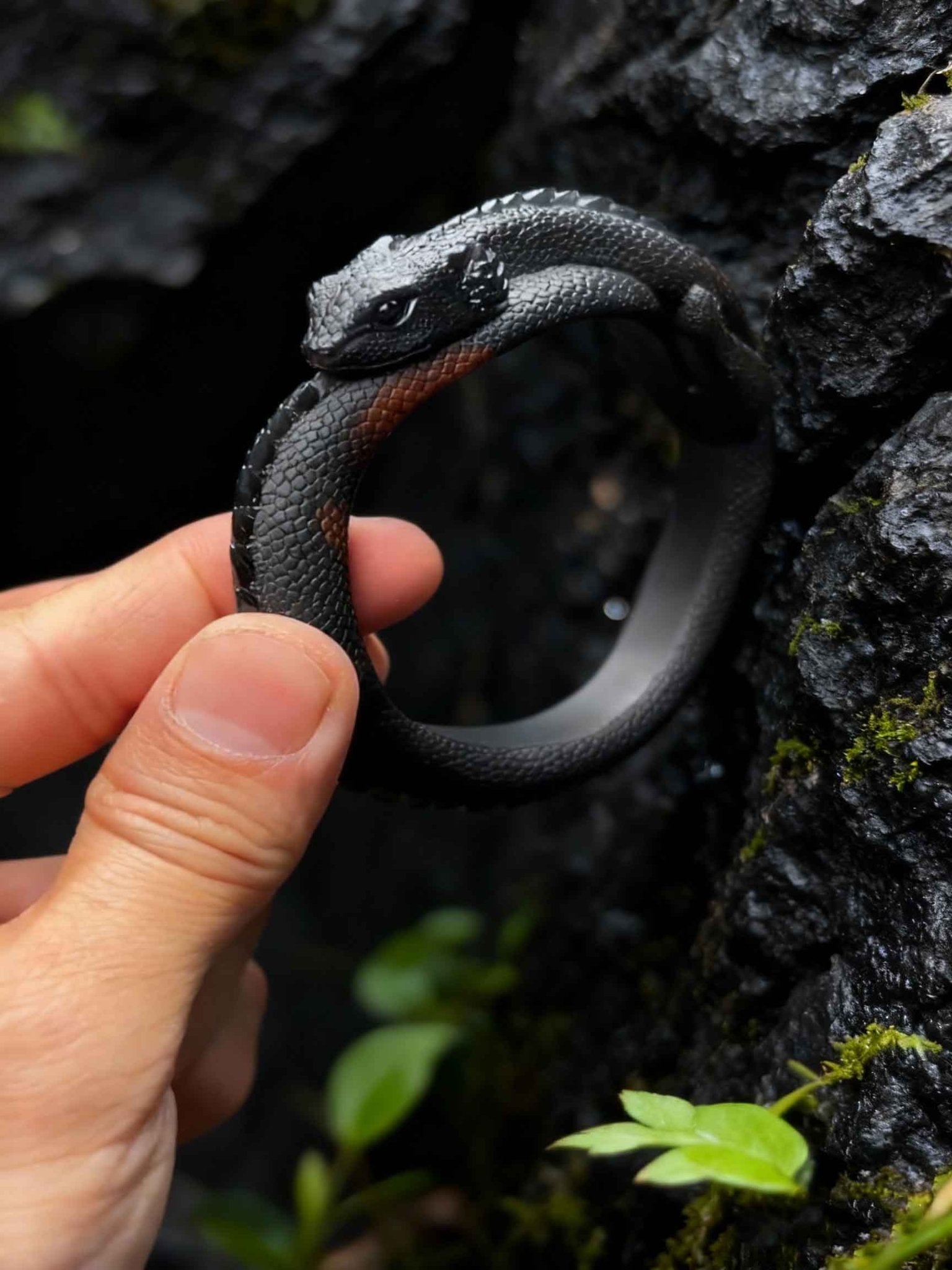 Obsidian Dragon Bangle - WildFire Atelier
