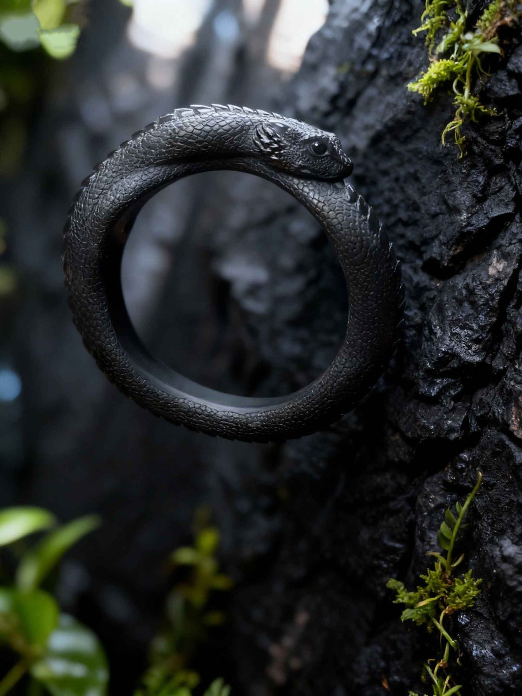 Obsidian Dragon Bangle - WildFire Atelier