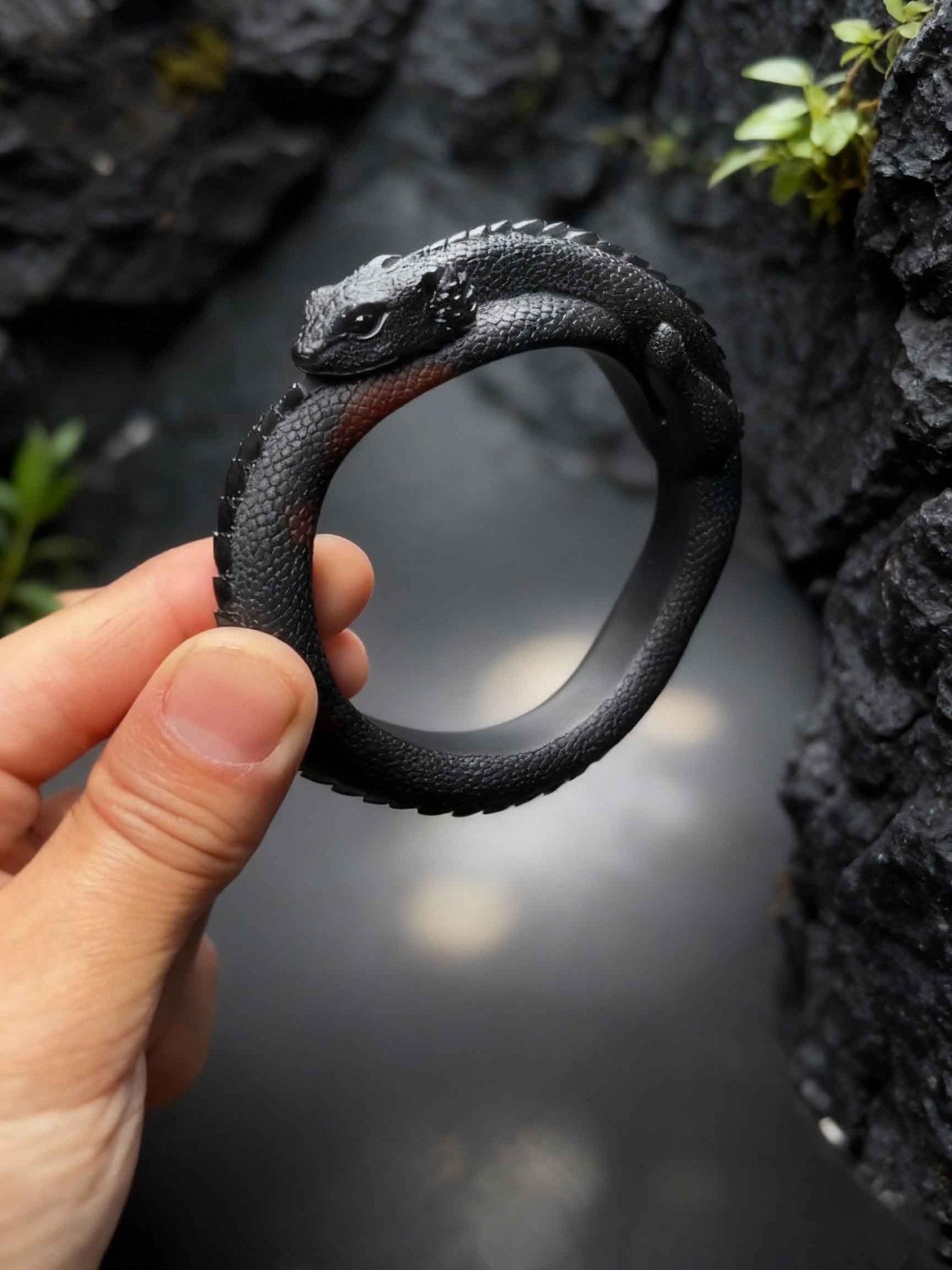 Obsidian Dragon Bangle - WildFire Atelier